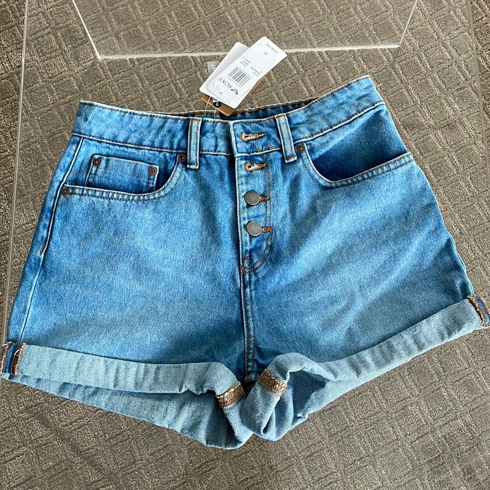 Denim High Rise Shorts
